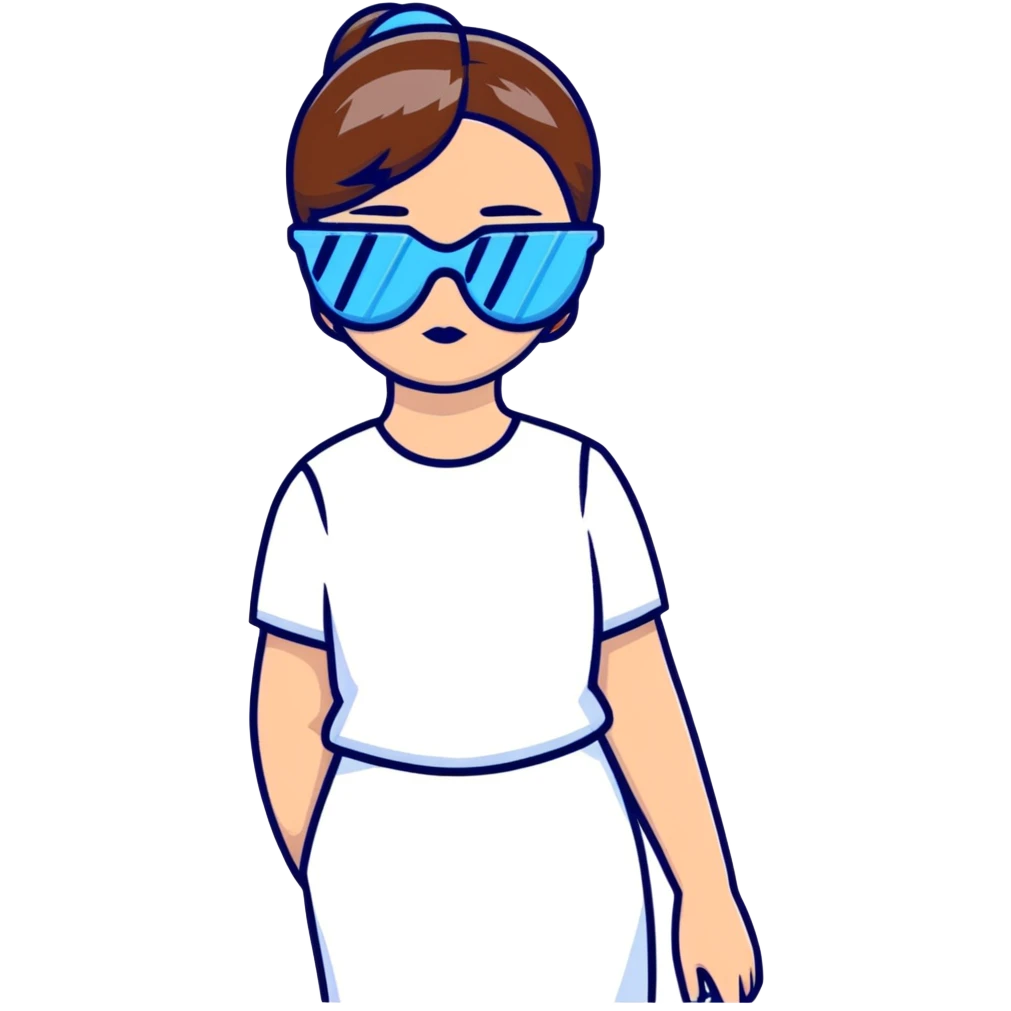 girl with blue sunglasses emoji