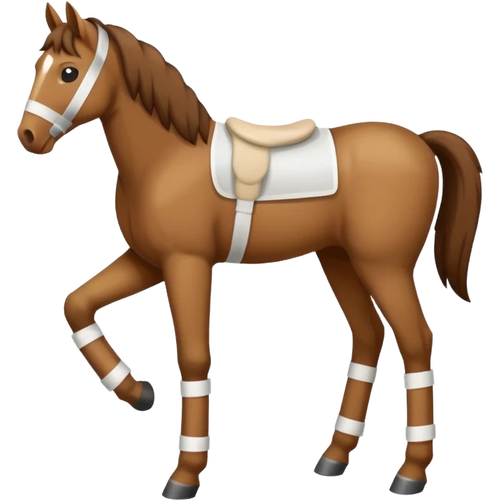 horse with one bandaged leg emoji