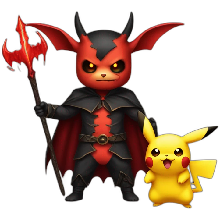 Pikachu devil emoji