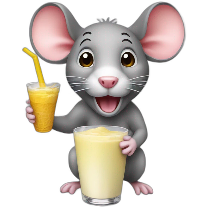 Rat drink a milshake emoji