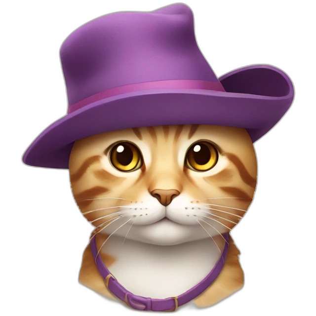 cute cat with a hat emoji