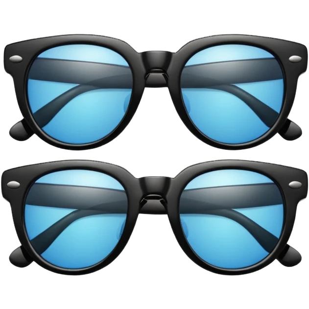 Black retro sunglasses  emoji