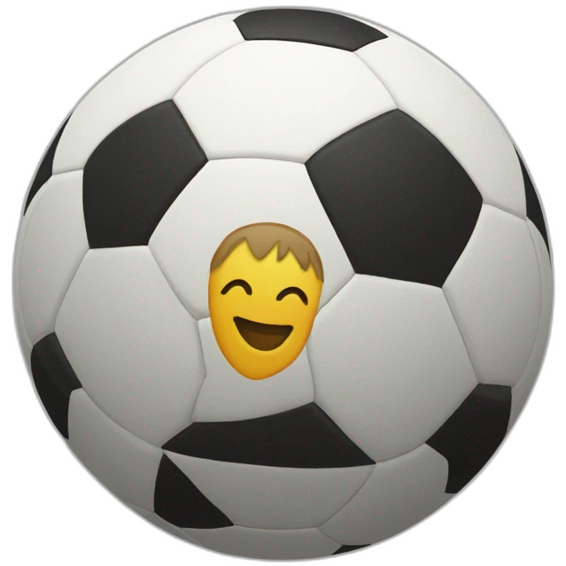 Balón de fútbol con escudo emoji
