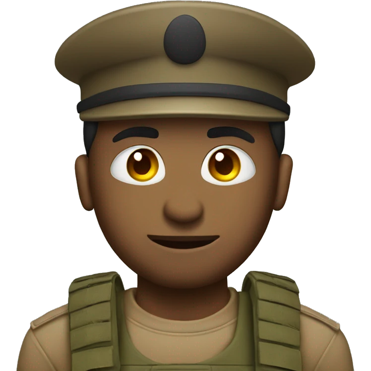 Indian American soldier with question mark face emoji
