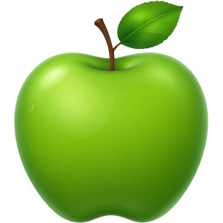   яблоко зеленое из травы emoji