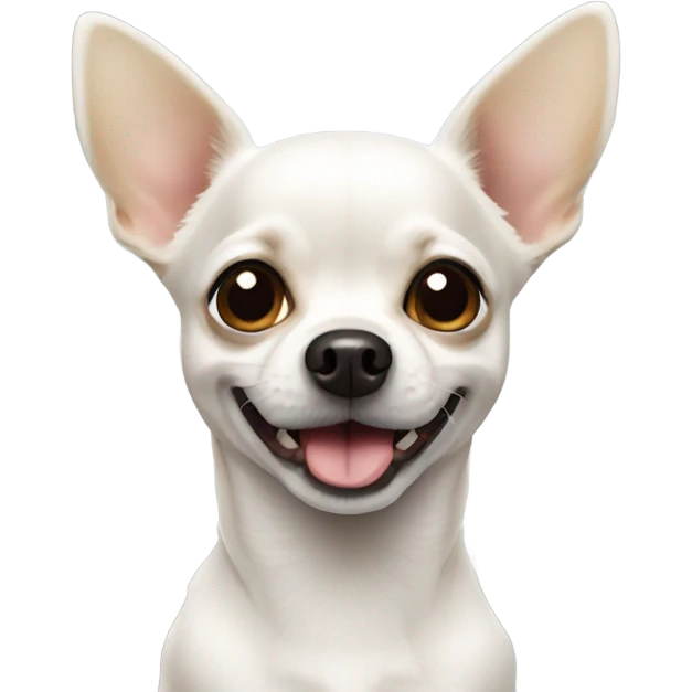 chihuahua white dog  emoji