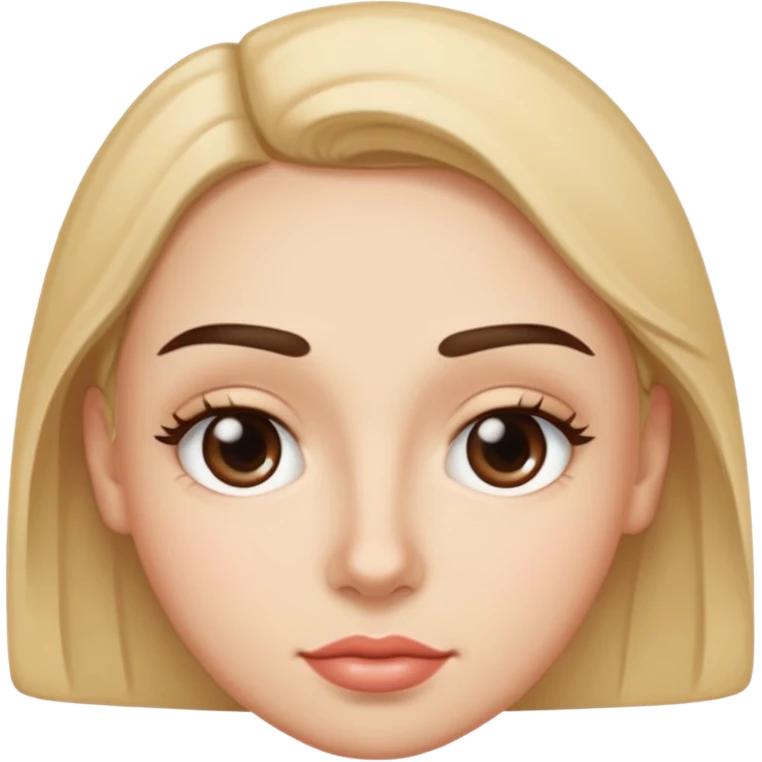 with a little dot on the top of the left lip part a fuller eyebrows emoji