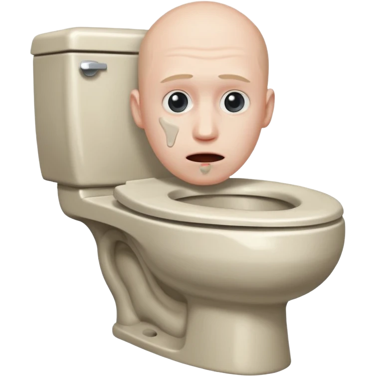 Random guys head sticking out of a toilet emoji