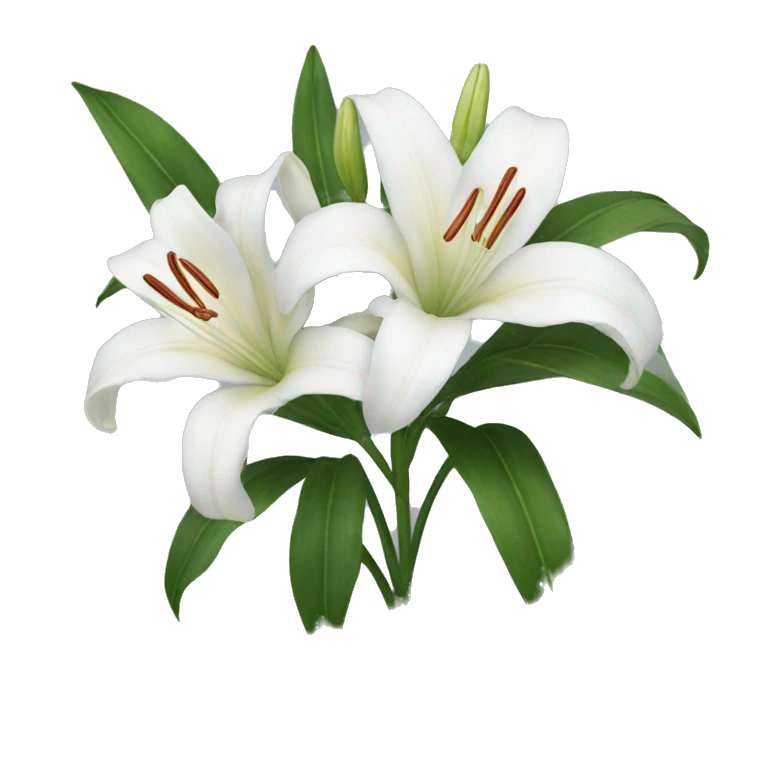 White lilies  emoji