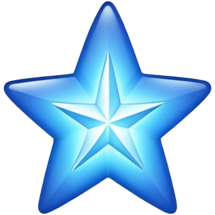 Shining star that’s blue  emoji