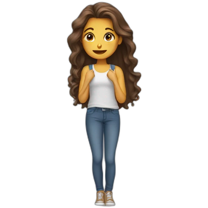 une fille qui fait caca emoji