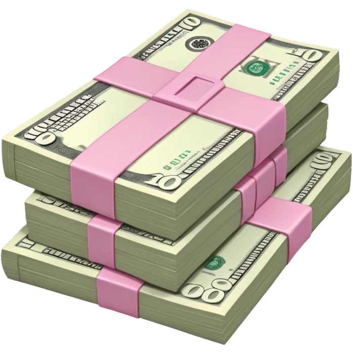 $100 bills pink girly emoji