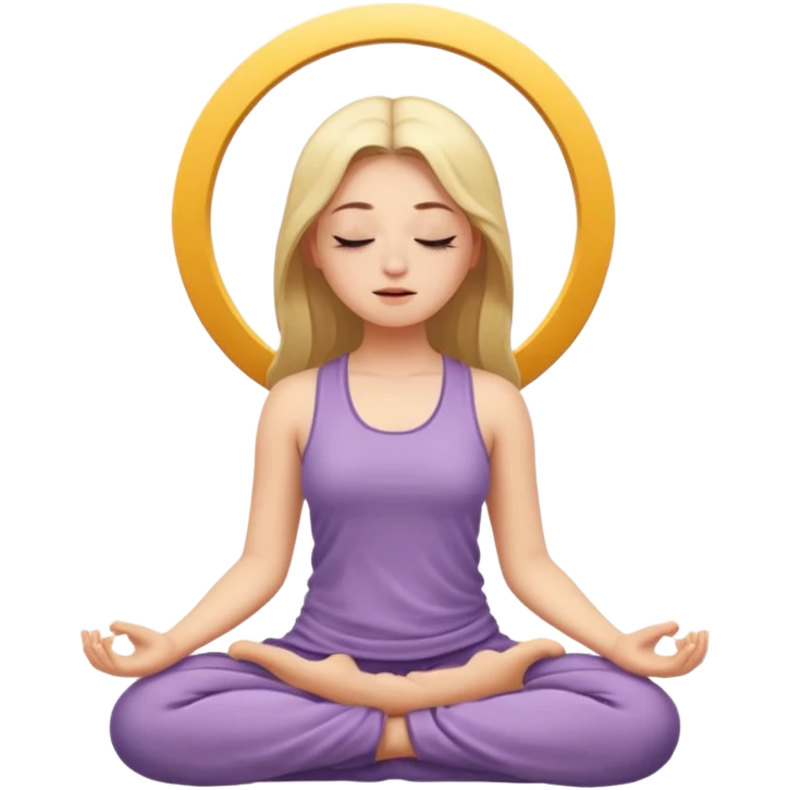 Девушка медитирует  emoji