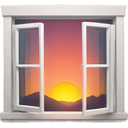 Window with Sunset emoji