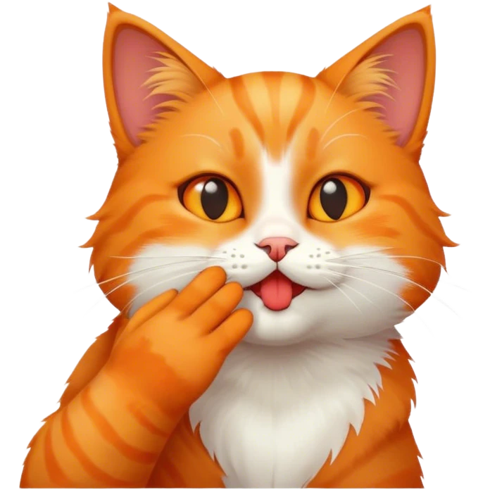 Cat sending air kiss emoji