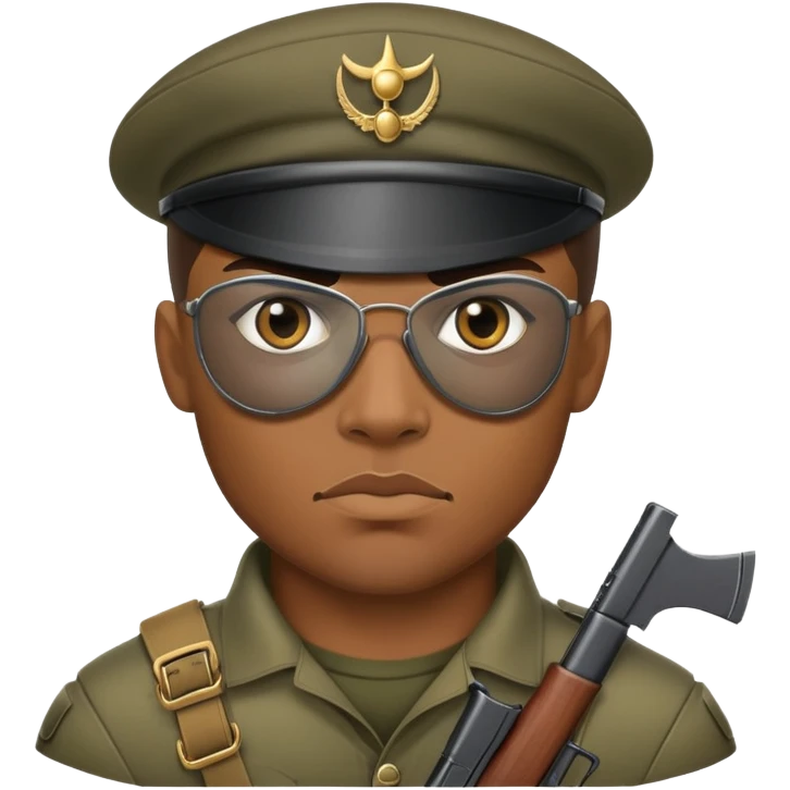 african-american mercenary with eye-patch emoji