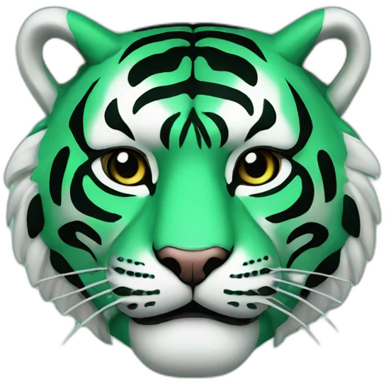 emerald tiger Japanese mask emoji