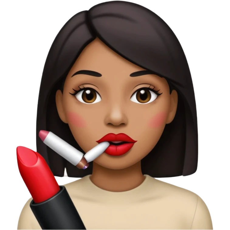 Heart eye emoji sucking a black penis emoji