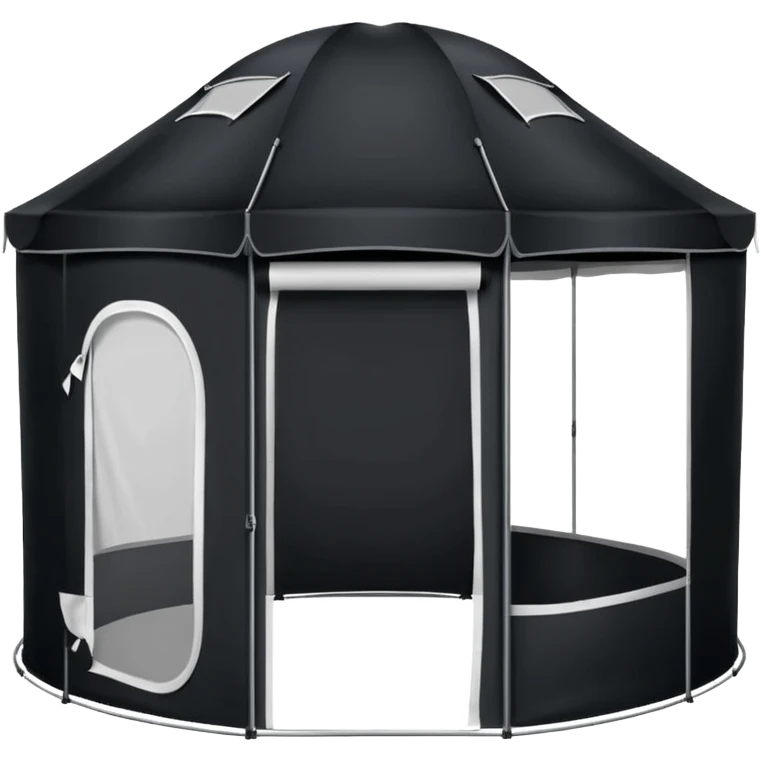 Tall Oval Pop up tent black emoji