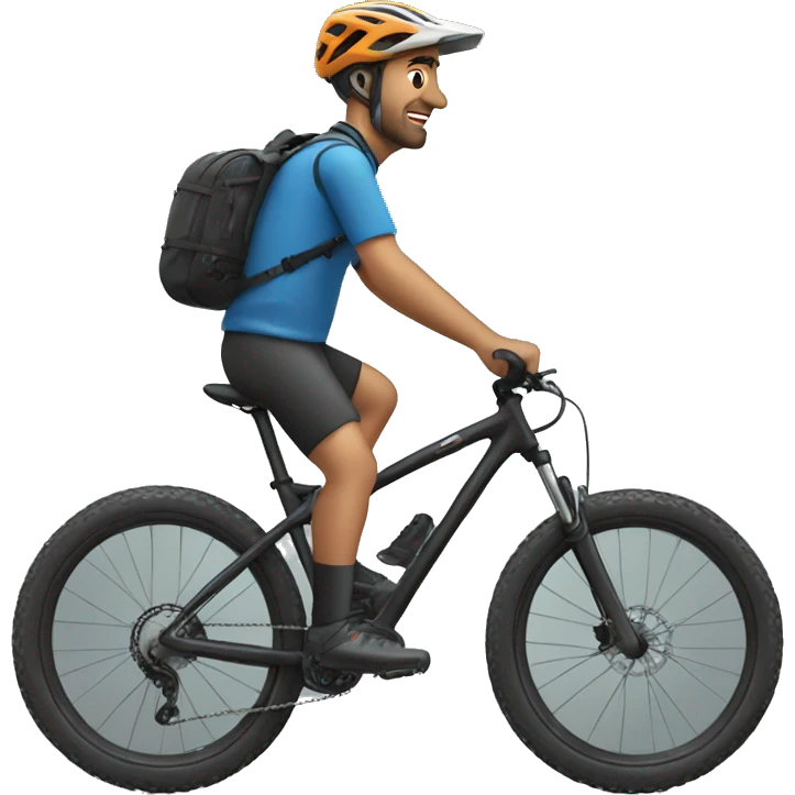 man mountainbike riding emoji