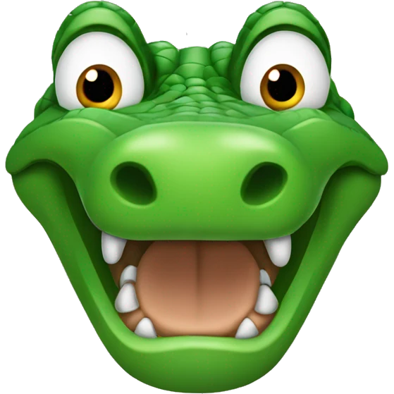 Alligator moaning emoji