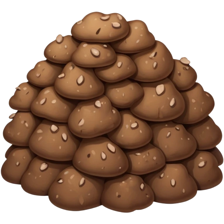Poop emoji but with chunks emoji