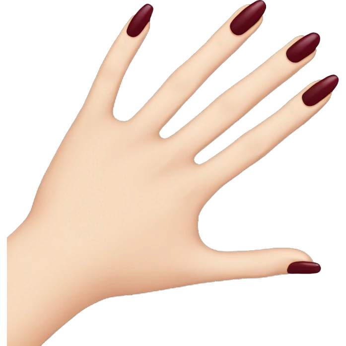 Dark red nails emoji