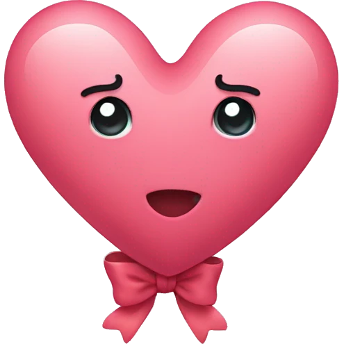 Heart with a bow emoji