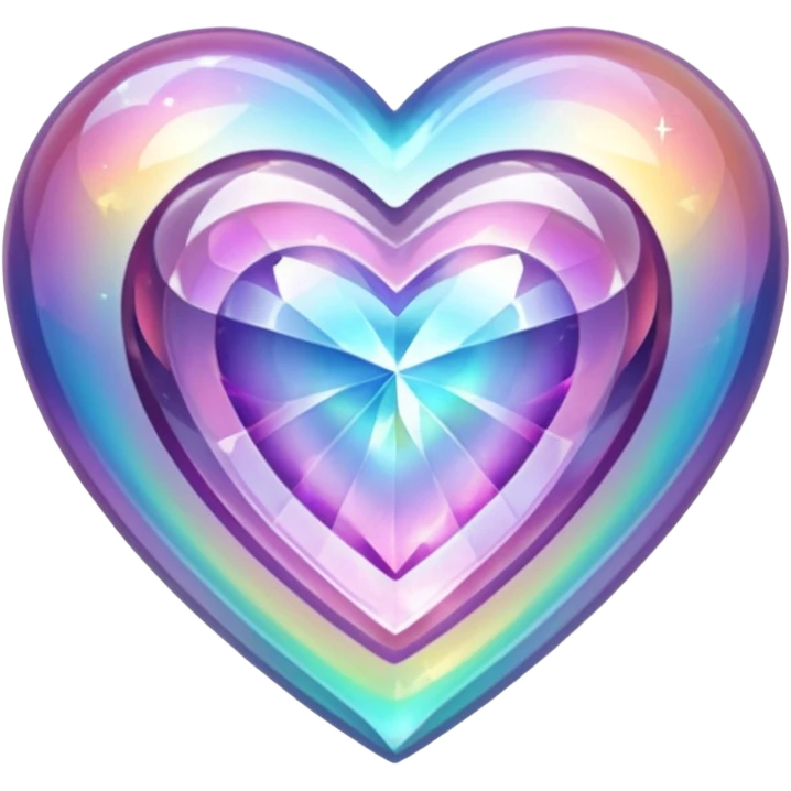 
Crystal heart, remove background emoji