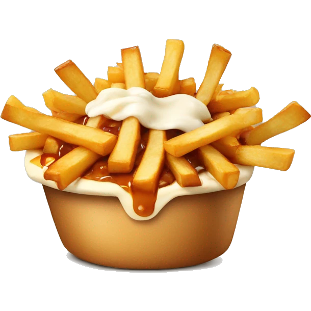 Poutine qui mange une poutine emoji