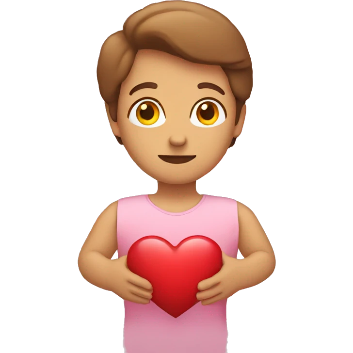person holding heart emoji