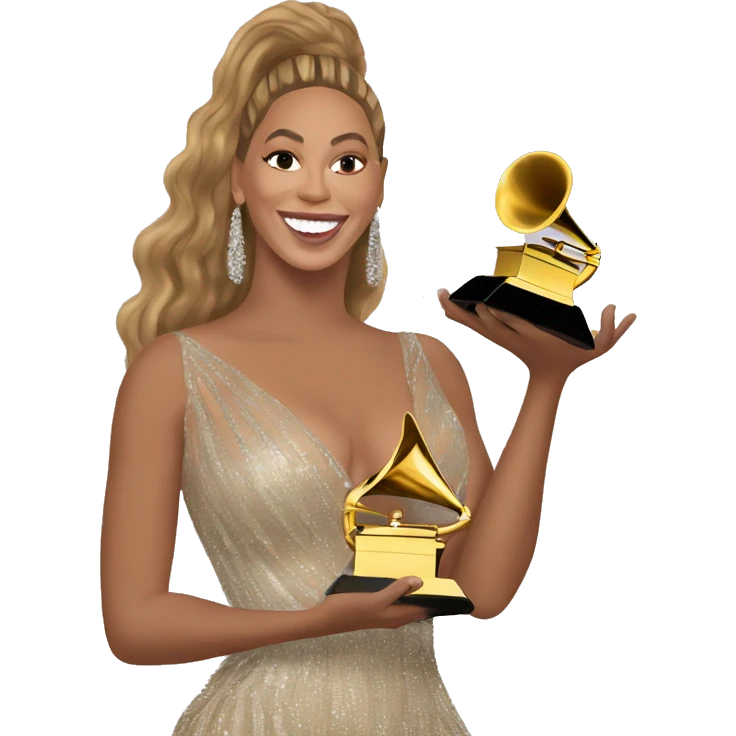 Beyonce holding a grammy emoji