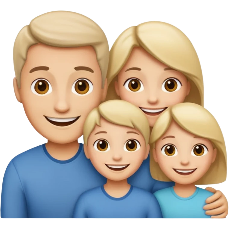 familia de tres mismo color de piel emoji