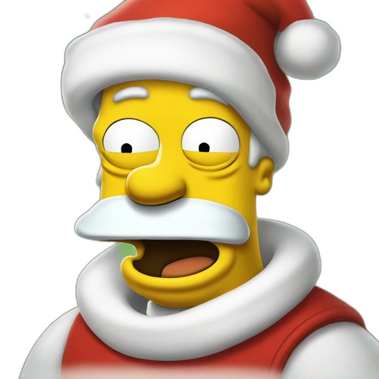 Homer simpson en père Noël emoji