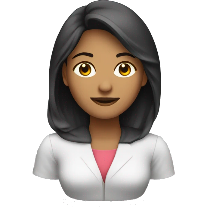 Mulher morena programadora de Sistemas emoji