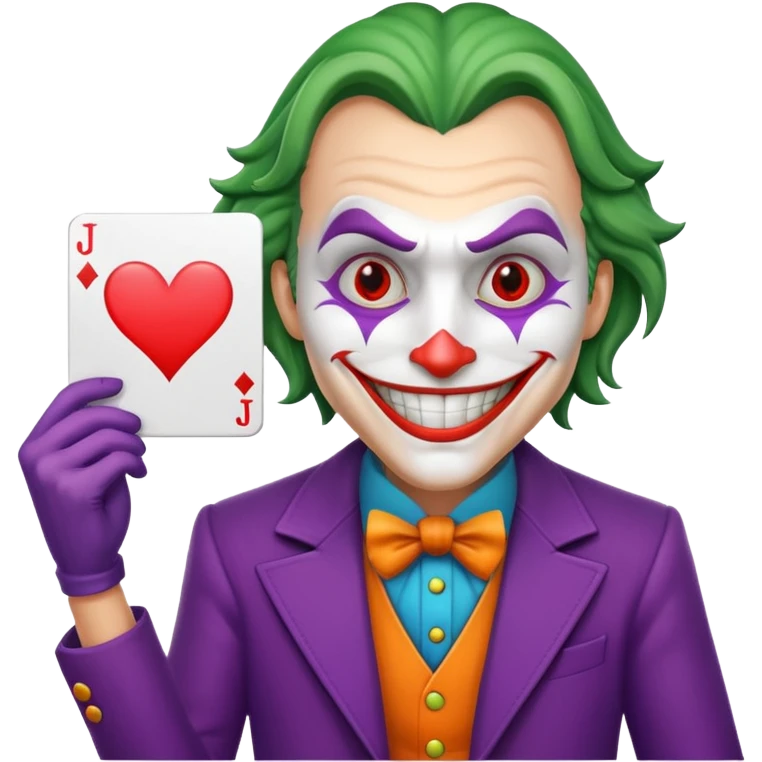 Joker card holding a large blank sign emoji