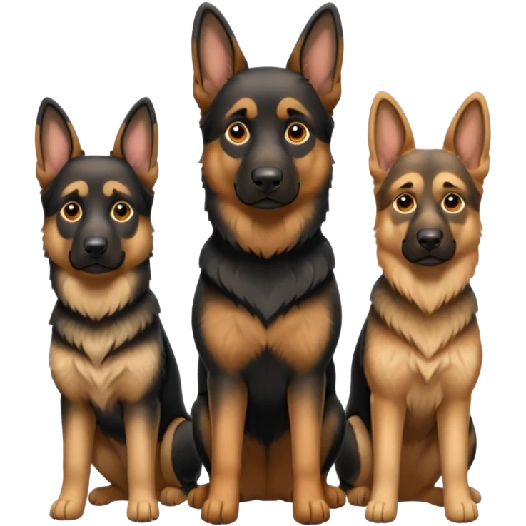 three german sheperds emoji