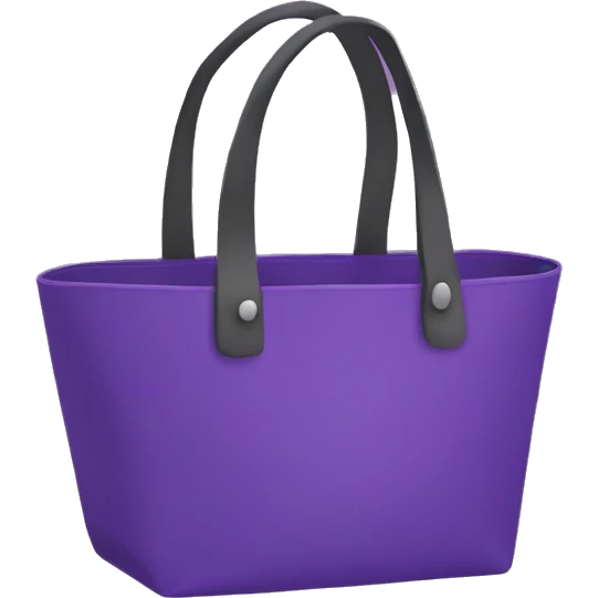 purple tote bag emoji