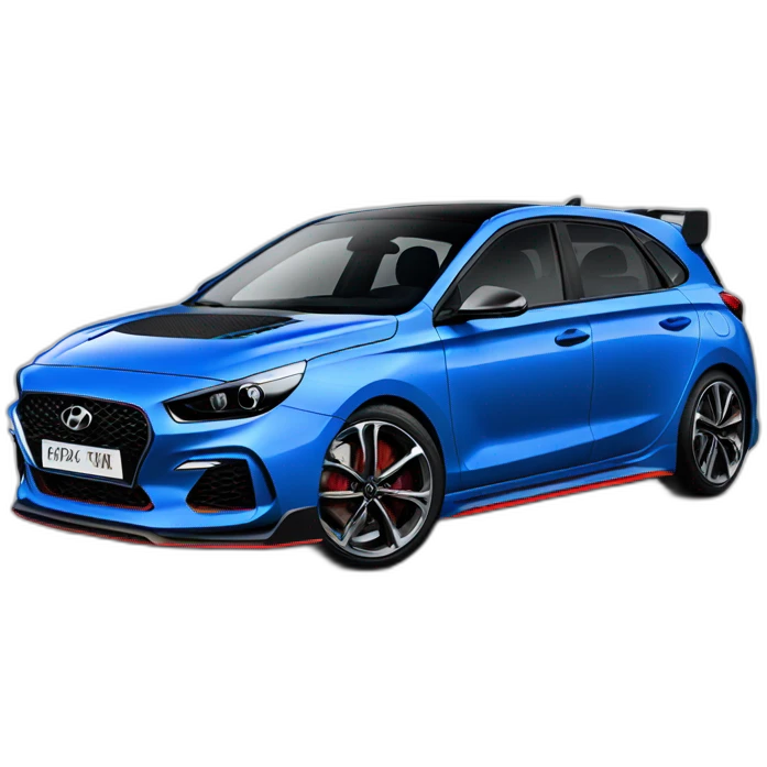 Hyundai i30N azul emoji