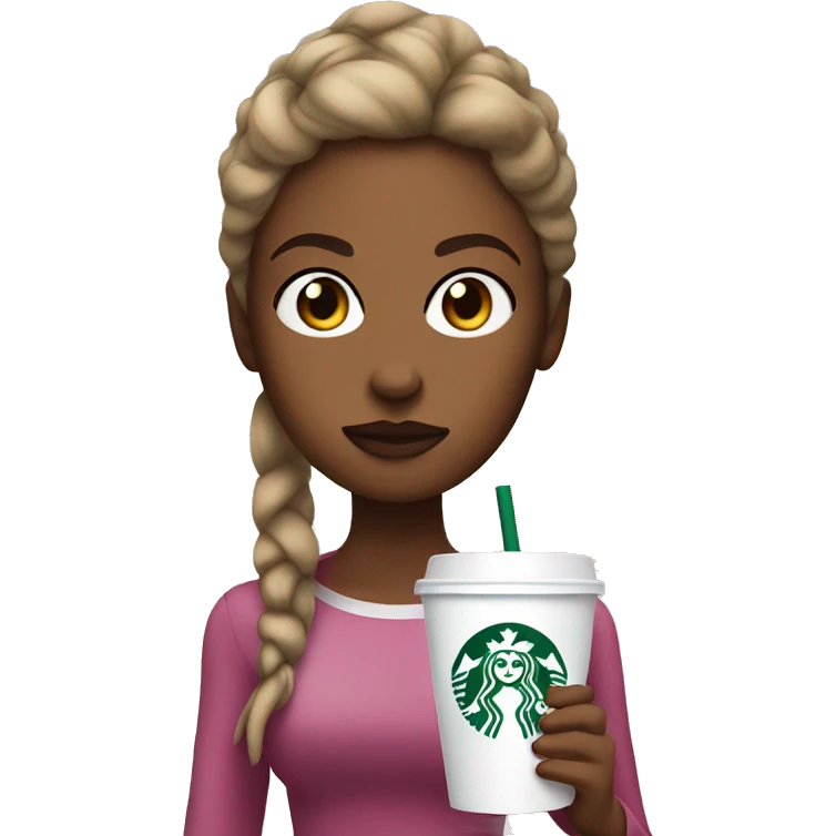 Mean Girl with starbucks cup emoji