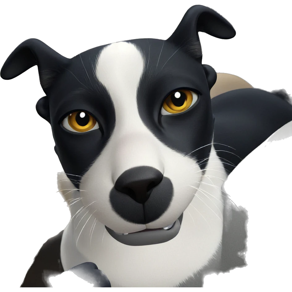 black cat staring at viewer emoji