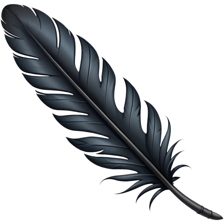 Black raven feather emoji