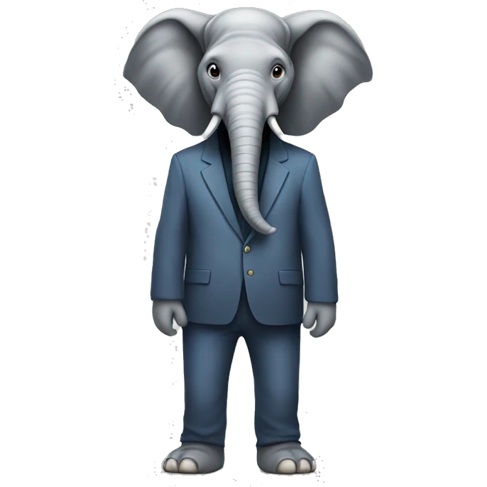 elepant stand as human emoji