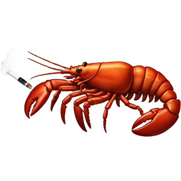 Lobster with cigarette  emoji