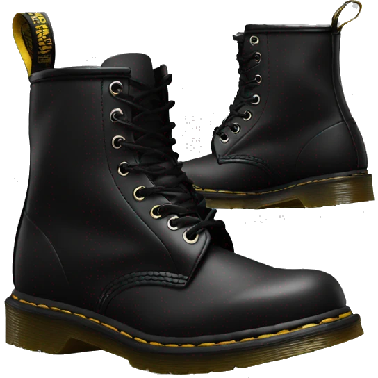 Dr martens boots black emoji