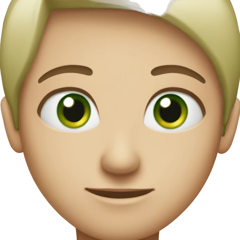 Just green eyes with thick eyebrows emoji