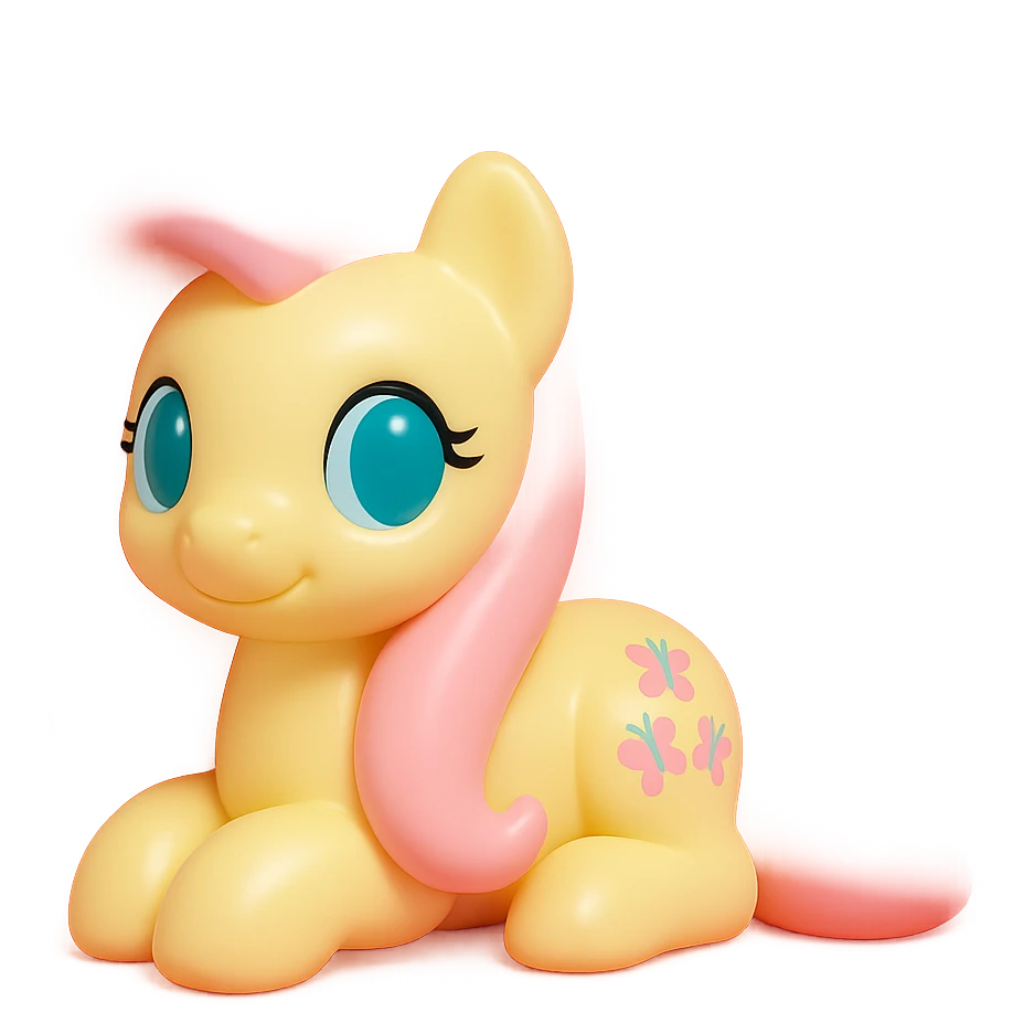 Fluttershy lying down and smiling emoji