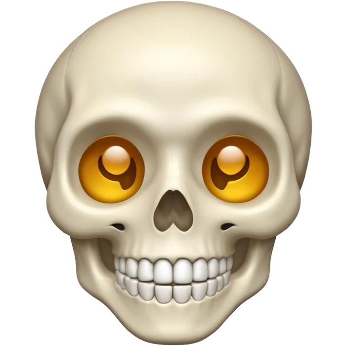 skeleton head, emoji style emoji