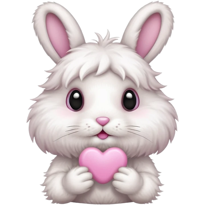 Bunny with a pink pacifier emoji