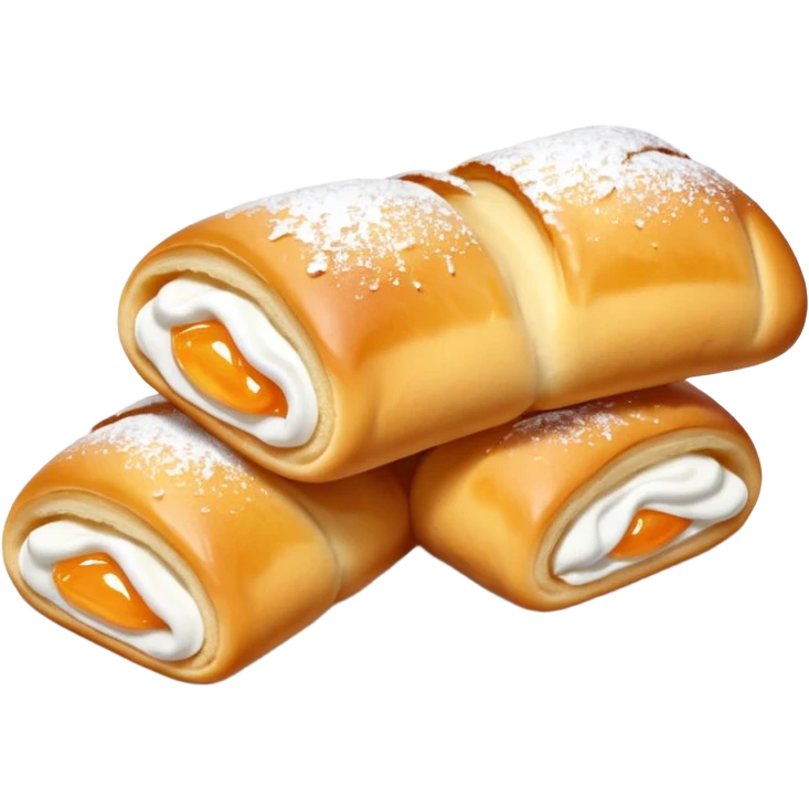 Traditional apricot kolaches folded and not round emoji
